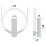 WANDLEUCHTE LED LHJ068-W C BRUSH GOLD/BLACK