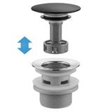 Syfon umywalkowy z korkiem klik-klak Rea Flow Czarny