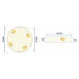 Lampa Plafon Classic APP873-C  40 cm Złota