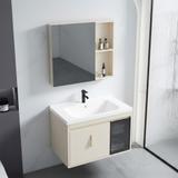 Ensemble de meubles de salle de bain Paris 60cm Beige meuble avec lavabo + miroir + étagère