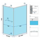 Душ кабина Rea Space In Black 80x100