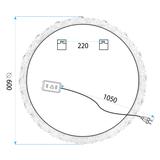LED sienas spogulis 60cm YH-3561