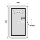 Lustro ścienne LED MARLO 80X60