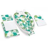 Kokon do wózka, materac, poduszka, kocyk  5w1 Jungle Leaves Green