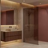 Tuš zaslon Rea Flexi Brown / Titan 110