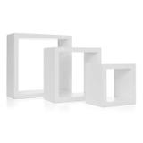 Półka Wisząca Ścienna Komplet 3 sztuk Biała FFT300/270/240