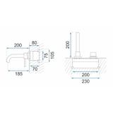 Podomítková umyvadlová baterie REA LUNGO Long Copper Brush + BOX