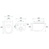 Misa WC podwieszana Rea Carlo Mini Tornado NFQ GOLD EDGE