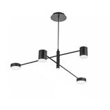 Deckenlampe 4-Arm APP596-4C Black +REMOTE