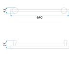 Yksivartinen kylpyhuoneripustin 16101 Aristo Brush Nickle