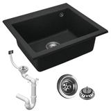 Zlewozmywak granitowy West XL black METALLIC