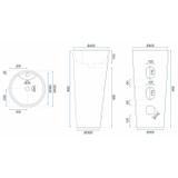 Freestanding ceramic basin Blanka Marble