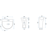 Samostojeći umivaonik Rea Rita Slim