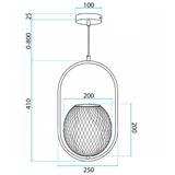 Lampa Sufitowa Wisząca Złota  APP1944-1CP