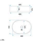 Νιπτήρας  Rea Margaret Gio 49.5 x 35.5 x 15 εκ.