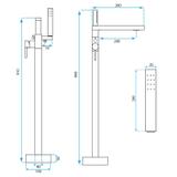 Volně stojící baterie Rea Flores Chrome