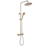 REA VINCENT matēta zelta dušas komplekts ar termostatu