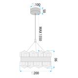 Kristall-Hängelampe LED LHJ099-CP GOLD