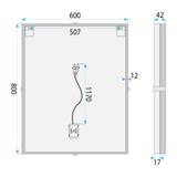 LUSTRO ŚCIENNE LED 60cm BL808