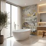 Baterie de podea Rea Clif Brush Nickel