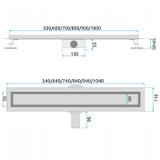 Odpływ Liniowy REA NEOX PRO Stal Szczotkowana 70