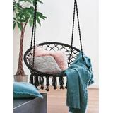 Fotel wiszący boho z poduszką black 490129A