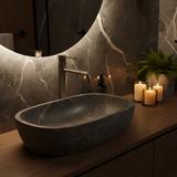 Bateria umywalkowa Rea Foster Nikiel Szczotkowany Wysoka