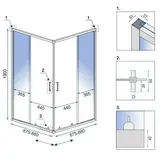 Kabina prysznicowa Rea City 90x90 Miedź Szczotkowana