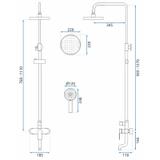 Tuš set Rea VERSO Black