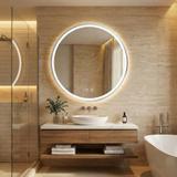 Spiegel LED 50cm MMJ BRUSH SILVER