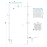 Zuhanyszett REA STORM BLACK MATT