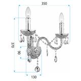 Wandlampe EBT017-2W Transparent