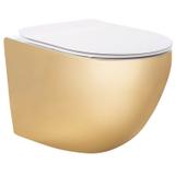 Setti CARLO Mini Flat wc-istuin + CARLO MINI GOLD/WHITE bidee