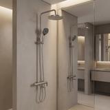 Conjunto de Duche Rea Arcos brush nickle