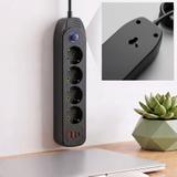 Listwa zasilająca Przedłużacz 4 gniazda + 2x USB-A + USB-C JNH025-4B Czarna