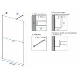 Rea Aero n 80 tuš zid s policom i Evo vješalica