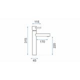 Waschbeckenarmatur Rea Tess Brush Gold High