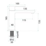 Waschbeckenarmatur Rea Logan Brush Gold