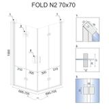 Kabina Rea Składana Fold N2 Prysznicowa Chrome
