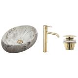 Linda Stone set + visoka baterija Lungo zlato + univerzalni čep zlato