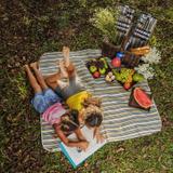 Koc Piknikowy Kratka Niebieski