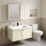 Conjunto de muebles de baño con lavabo Denver 80cm Creme