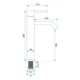 Bathroom faucet Rea Foster Brush Copper