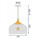 Hängelampe Bari grey