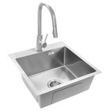 Évier en acier Leo 40 BRUSH NICKEL