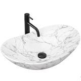 Umyvadlo na desku REA ROYAL 60 Statuario Marble Matt