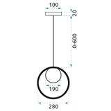 Hängelampe gold APP430-1CP