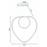 Deckenlampe Ring Led + Fernbedienung APP796-cp Black