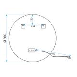 Oglindă LED 80cm MMJ Gold