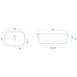 Kriauklė stalviršio Rea Belinda MARBLE JUODAS MATINIS